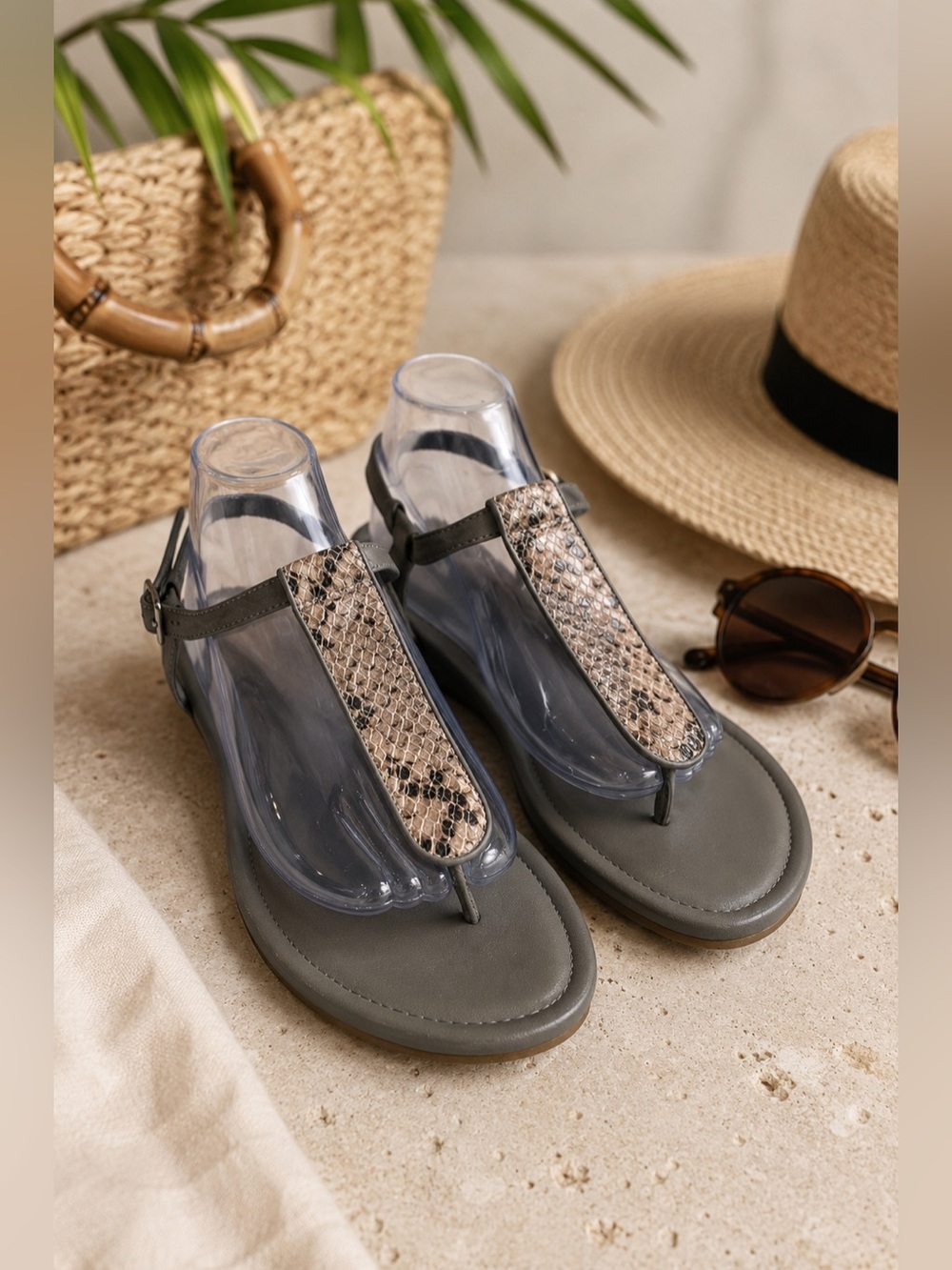 Cole Haan Snake Skin Leather Micro-Wedge Heel
Thong Sandals Sz. 10B